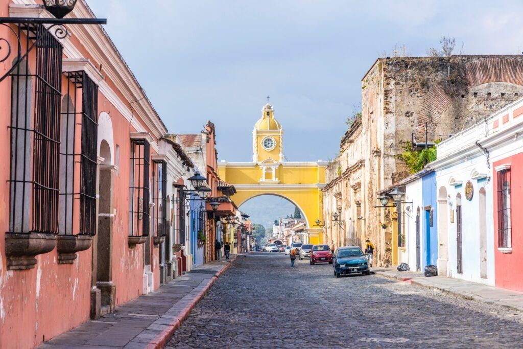 Calle del Arco, a picturesque street located in the historic town of Antigua